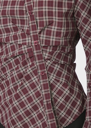 Neoella medium check skjorte Plum Neo Noir 